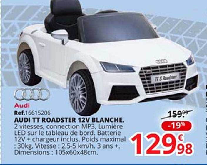 audi tt roadster 12v blanche