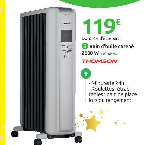bain d'huile caréné 2000w thomson