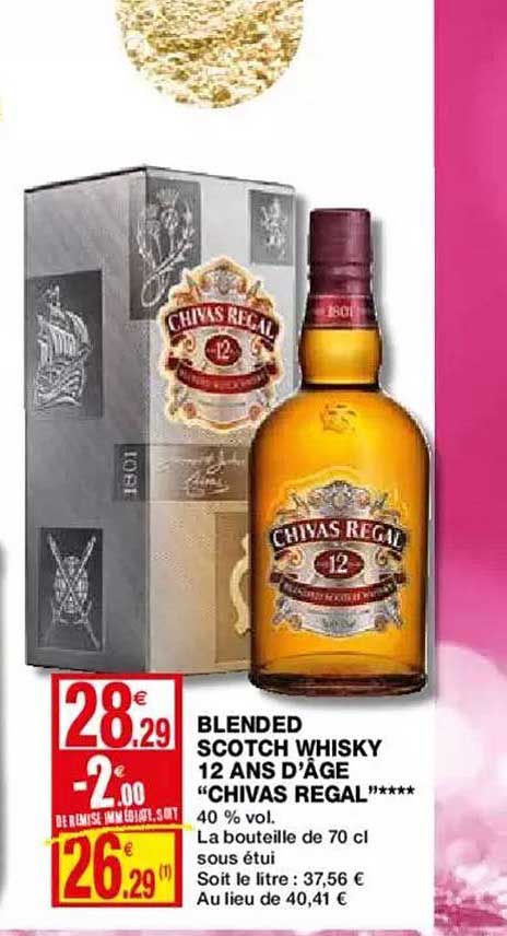 blended scotch whisky 12 ans d'âge "chivas regal"