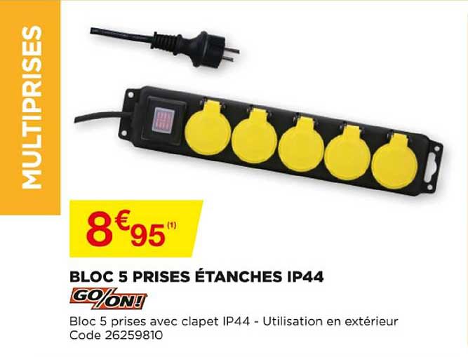 bloc 5 prises étanches ip44 go on!