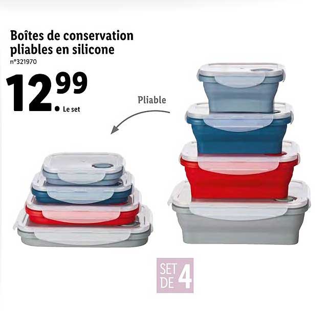 Boîtes De Conservation Pliables En Silicone