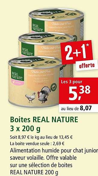 boites real nature 3 x 200 g