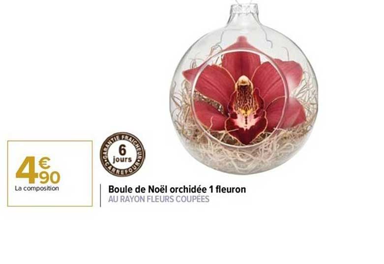 boule de noël orchidée 1 fleuron