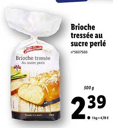 Brioche Tressée Au Sucre Perlé