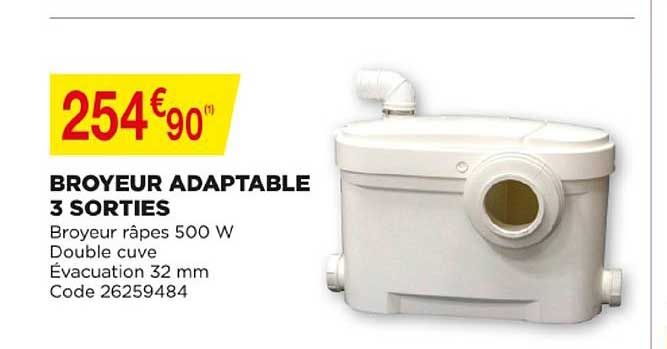 broyeur adaptable 3 sorties