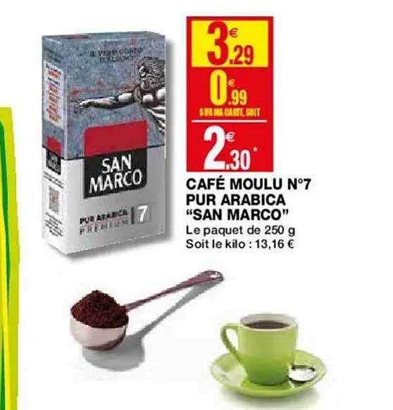 café moulu n°7 pur arabica "san marco"