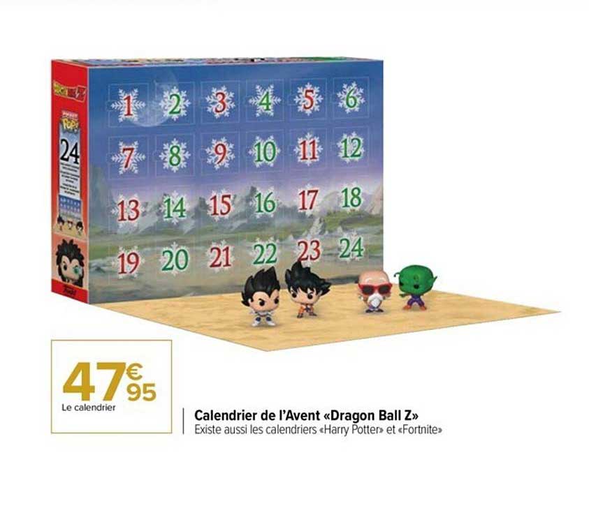 calendrier de l'avent «dragon ball z »
