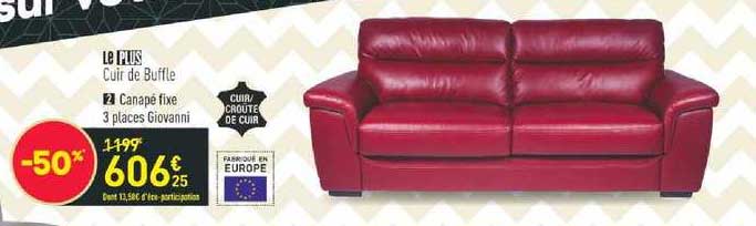 canapé fixe 3 places giovanni