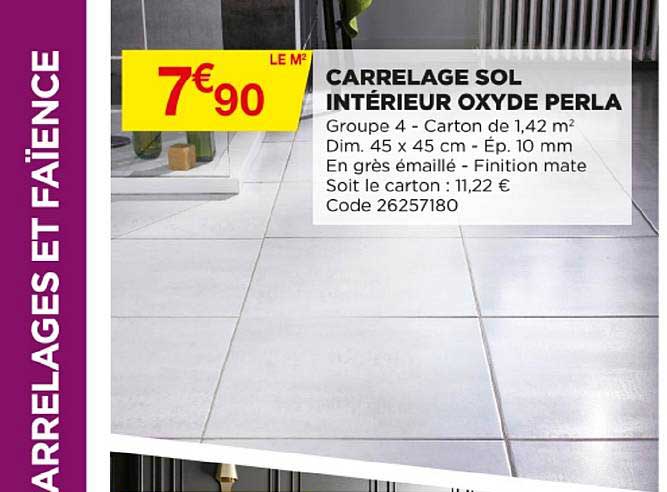 carrelage sol intérieur oxyde perla