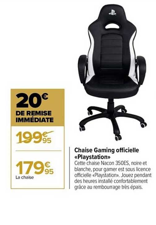 chaise gaming officielle «playstation»