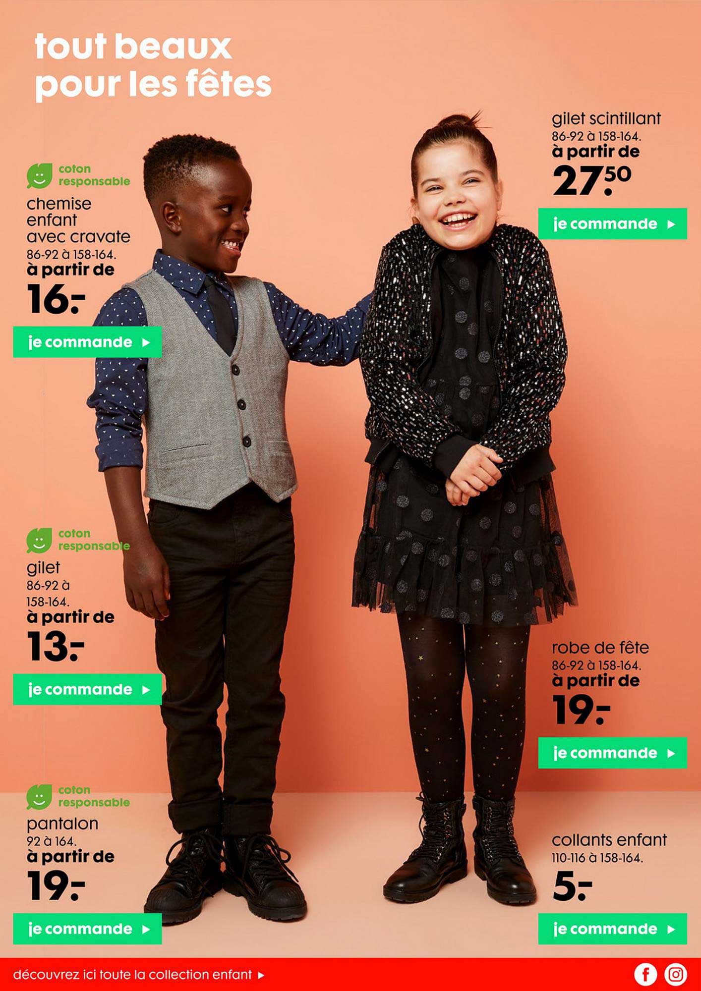 chemise enfant avec cravate, gilet, pantalon, gilet scintillant, robe de fête, collants enfant