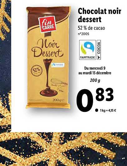 Chocolat Noir Dessert