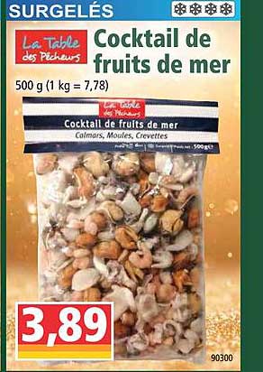 cocktail de fruits de mer la table des pêcheurs