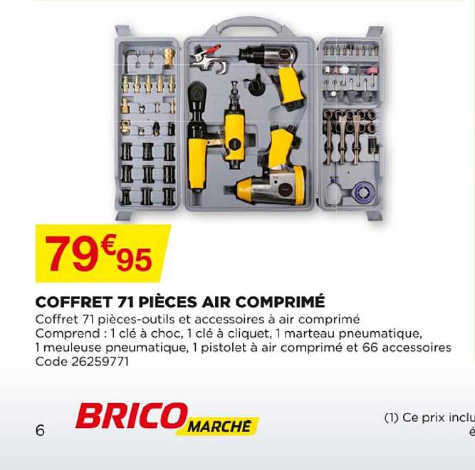 coffret 71 pièces air comprimé