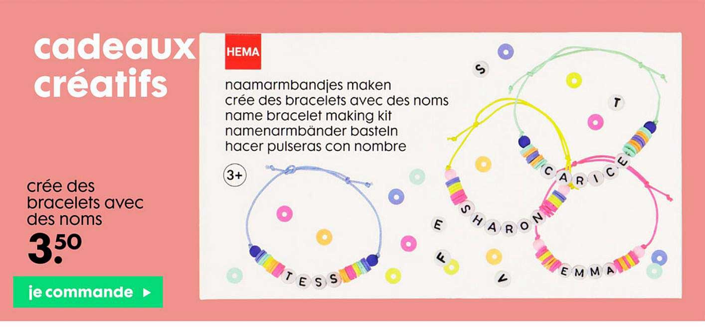 crée des bracelets avec des noms