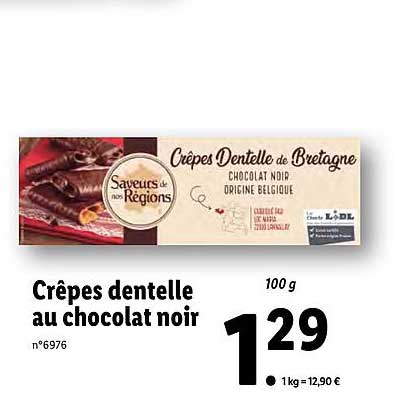 Crêpes Dentelle Au Chocolat Noir