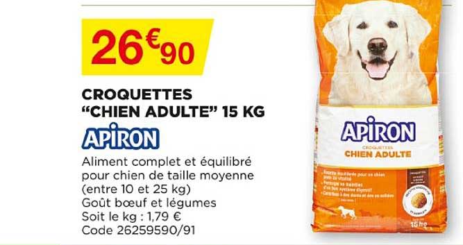 Croquettes "chien Adulte" 15 Kg