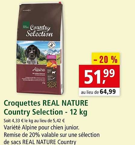 Croquettes Real Nature Country Selection - 12 Kg