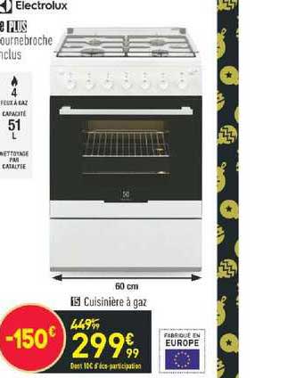 Cuisinière à Gaz électrolux