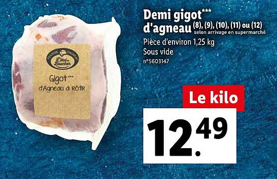 demi gigot d'agneau