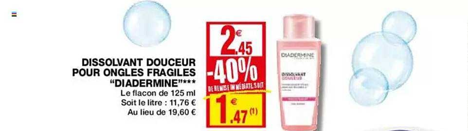 Dissolvant Douceur Pour Ongles Fragiles "diadermine"