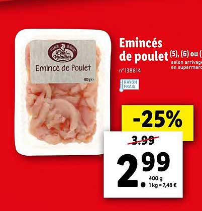 émincés De Poulet