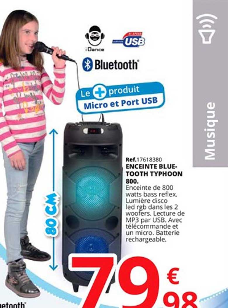 enceinte bluetooth typhoon 800
