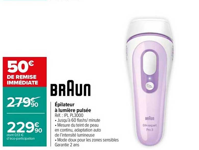 épilateur à lumière pulsée braun