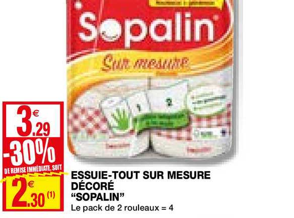 essuie tout sur mesure décoré "sopalin"
