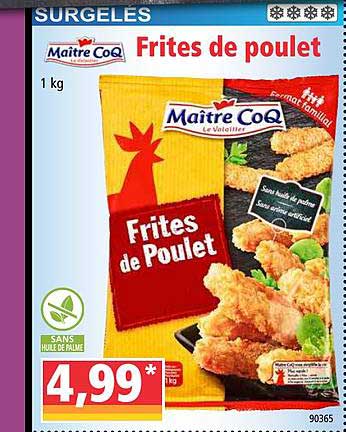 frites de poulet maître coq