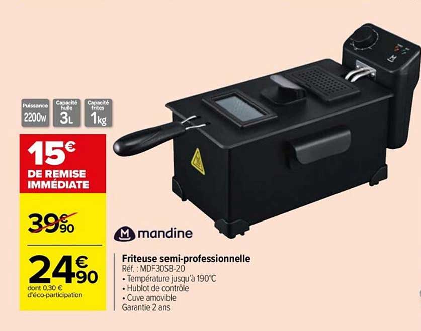 friteuse semi professionnelle mandine