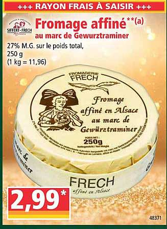 fromage affiné au marc de gewurztraminer