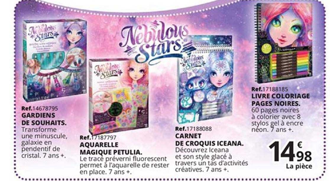 gardien de souhaits, aquarelle magique petulia, carnet de croquis iceana, livre coloriage pages noires