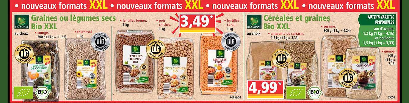 graines ou légumes secs bio xxl bio sonne