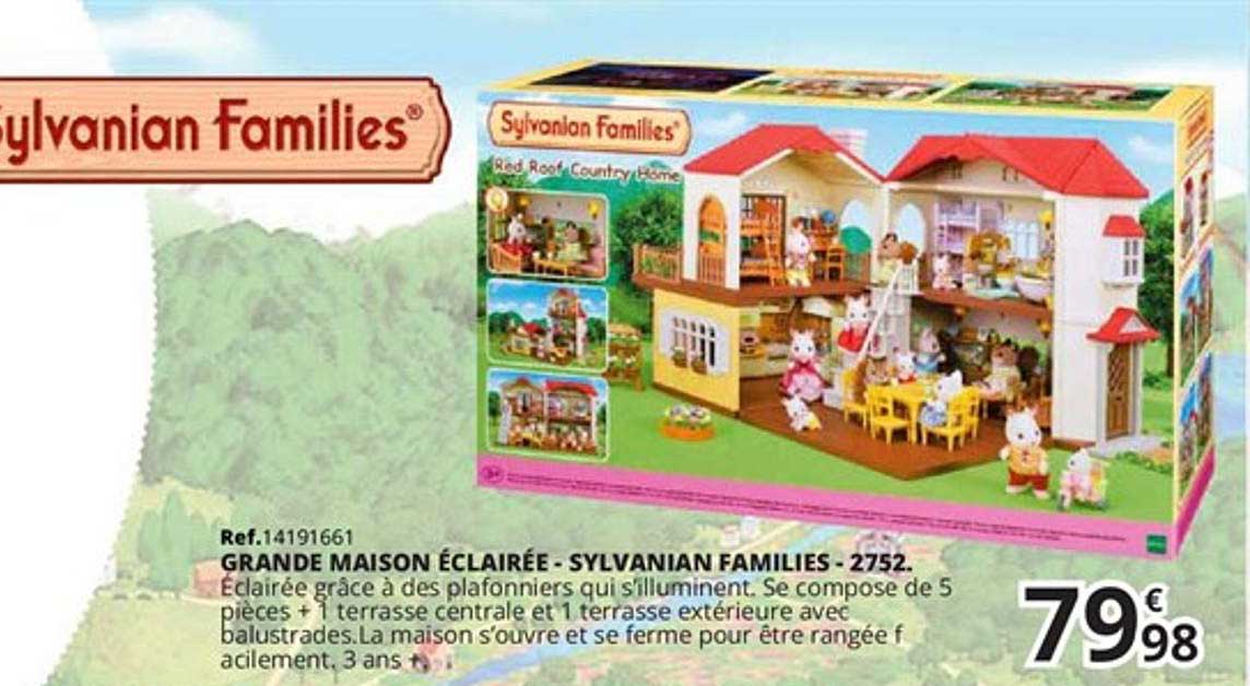 grande maison éclairée - sylvanian families - 2752