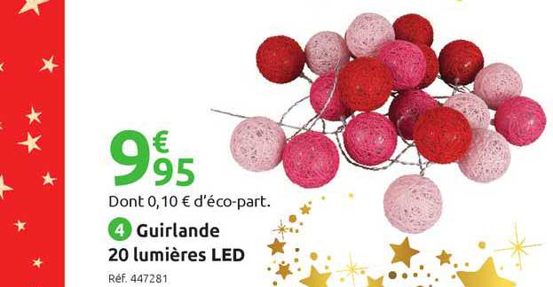 guirlande 20 lumières led
