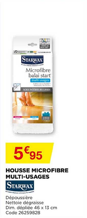 housse microfibre multi-usages starwax