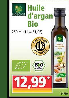 huile d'argan bio bio sonne