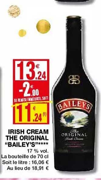 irish cream the original "bailey's"