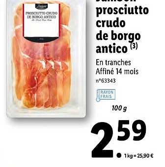 jambon prosciutto crudo de borgo antico deluxe
