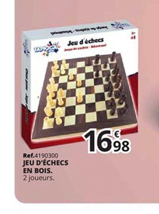 jeu d'échecs en bois