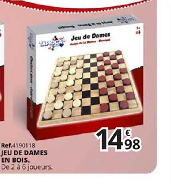 jeu de dames en bois