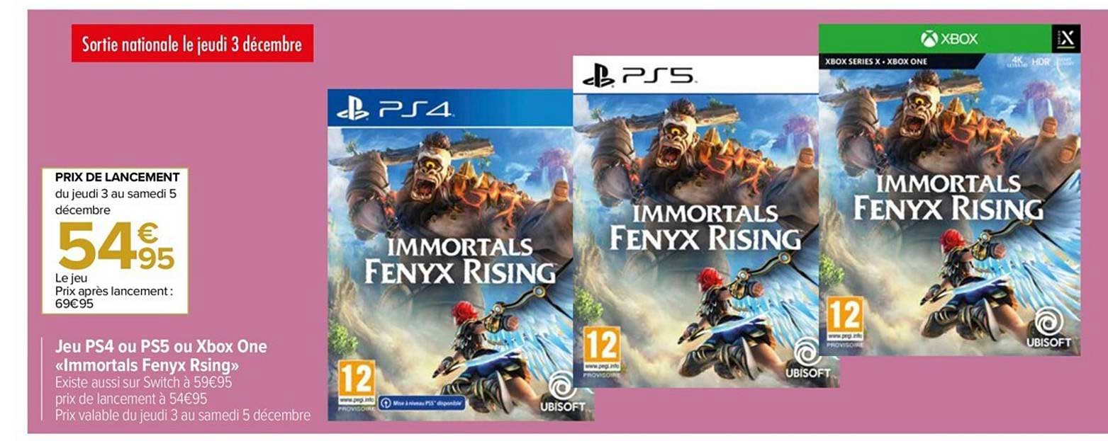 jeu ps4 ou ps5 ou xbox one «immortals fenyx rsing»