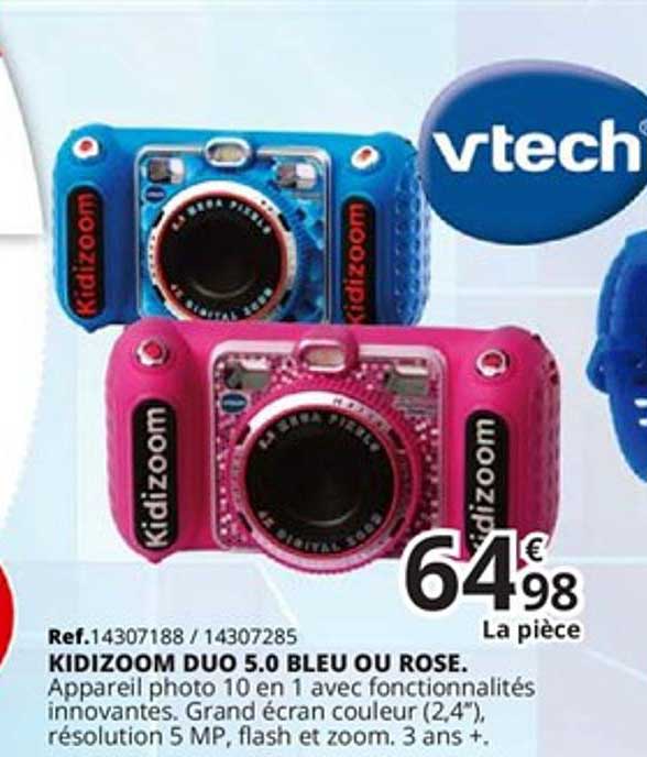 kidizoom duo 5.0 bleu ou rose