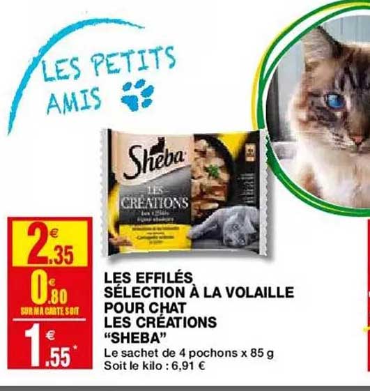 Les Effilés Sélection à La Volaille Pour Chat Les Créations "sheba"