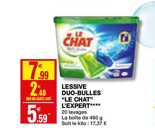 Lessive Duo Bulles "le Chat" L'expert