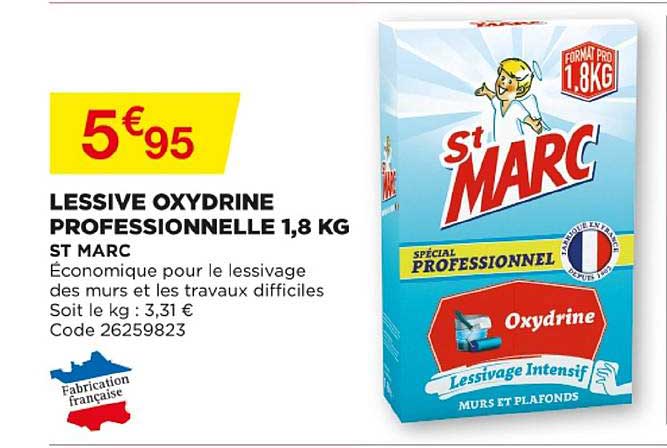 lessive oxydrine professionnelle 1,8 kg st marc