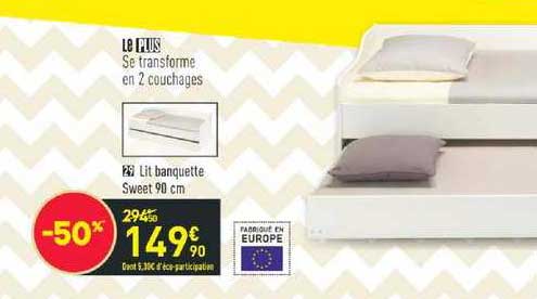 Lit Banquette Sweet 90 Cm