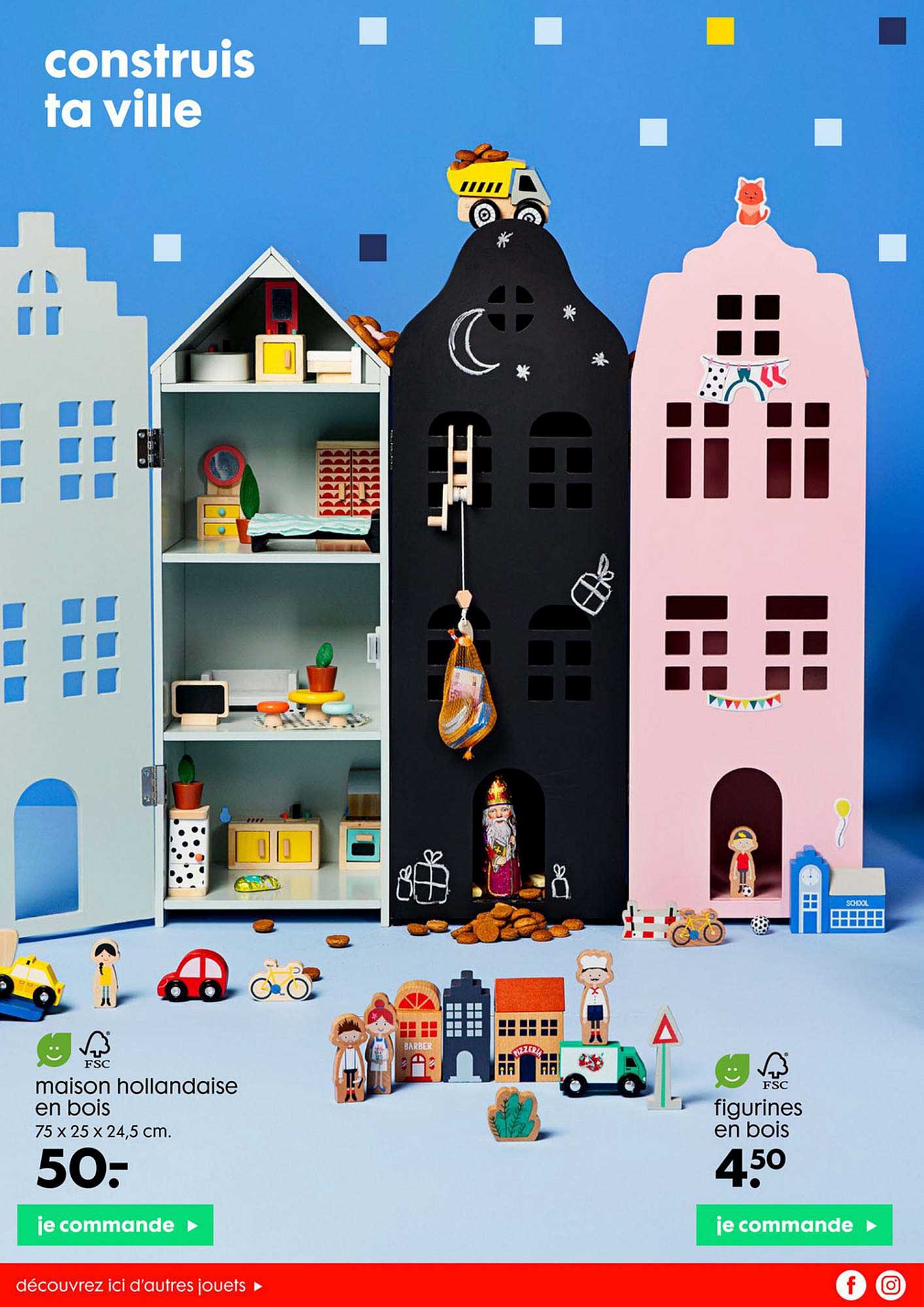 Maison Hollandaise En Bois , Figurines En Bois