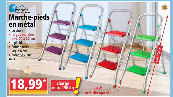 marche-pieds en métal frandis